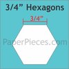 Hexagon 3/4 "