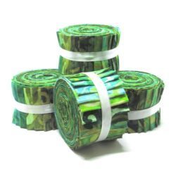 Batik mini jelly roll - green